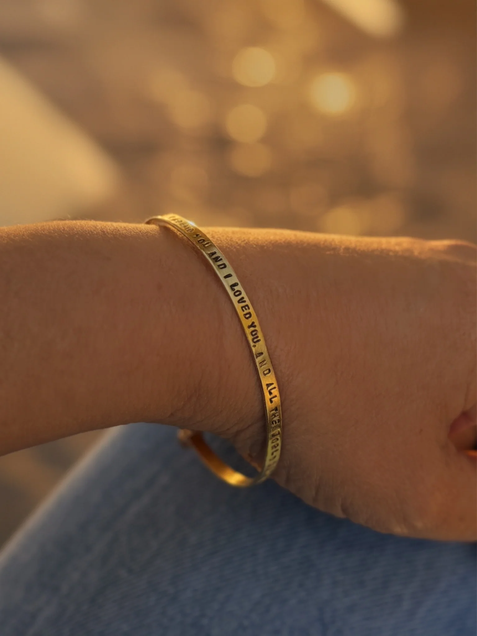 “And All the World Was Mine” Gold Bracelet - Image 2