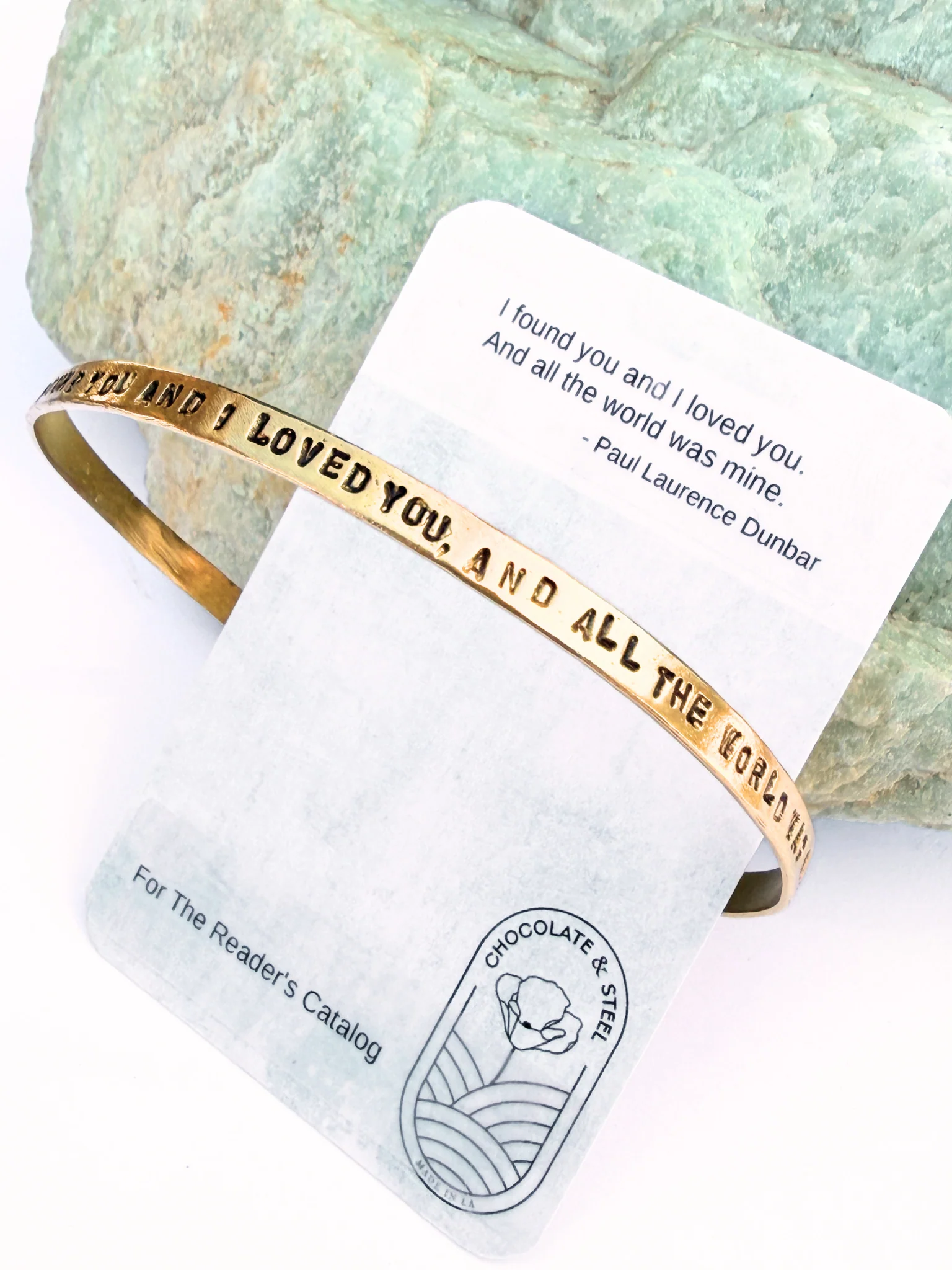 “And All the World Was Mine” Gold Bracelet - Image 3