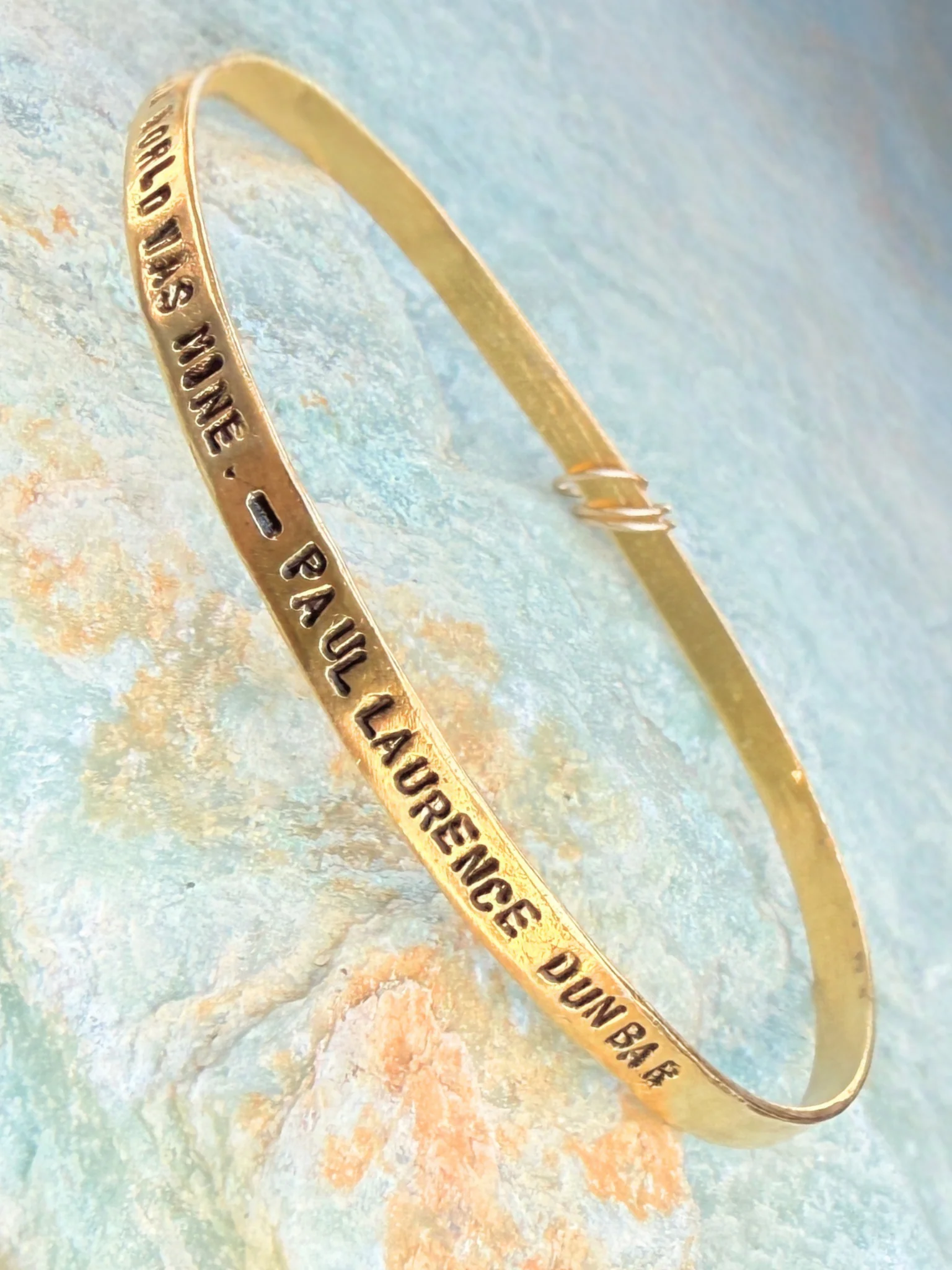 “And All the World Was Mine” Gold Bracelet - Image 5