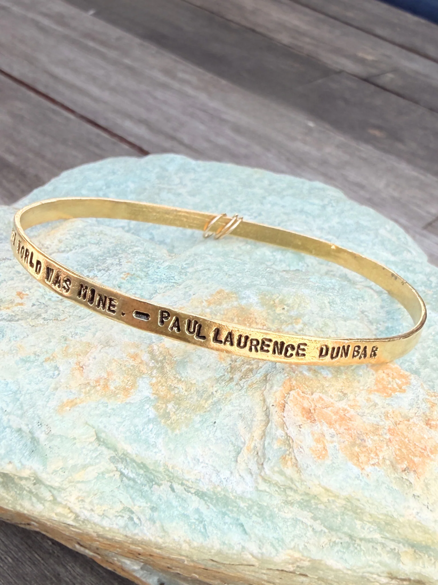 “And All the World Was Mine” Gold Bracelet - Image 6