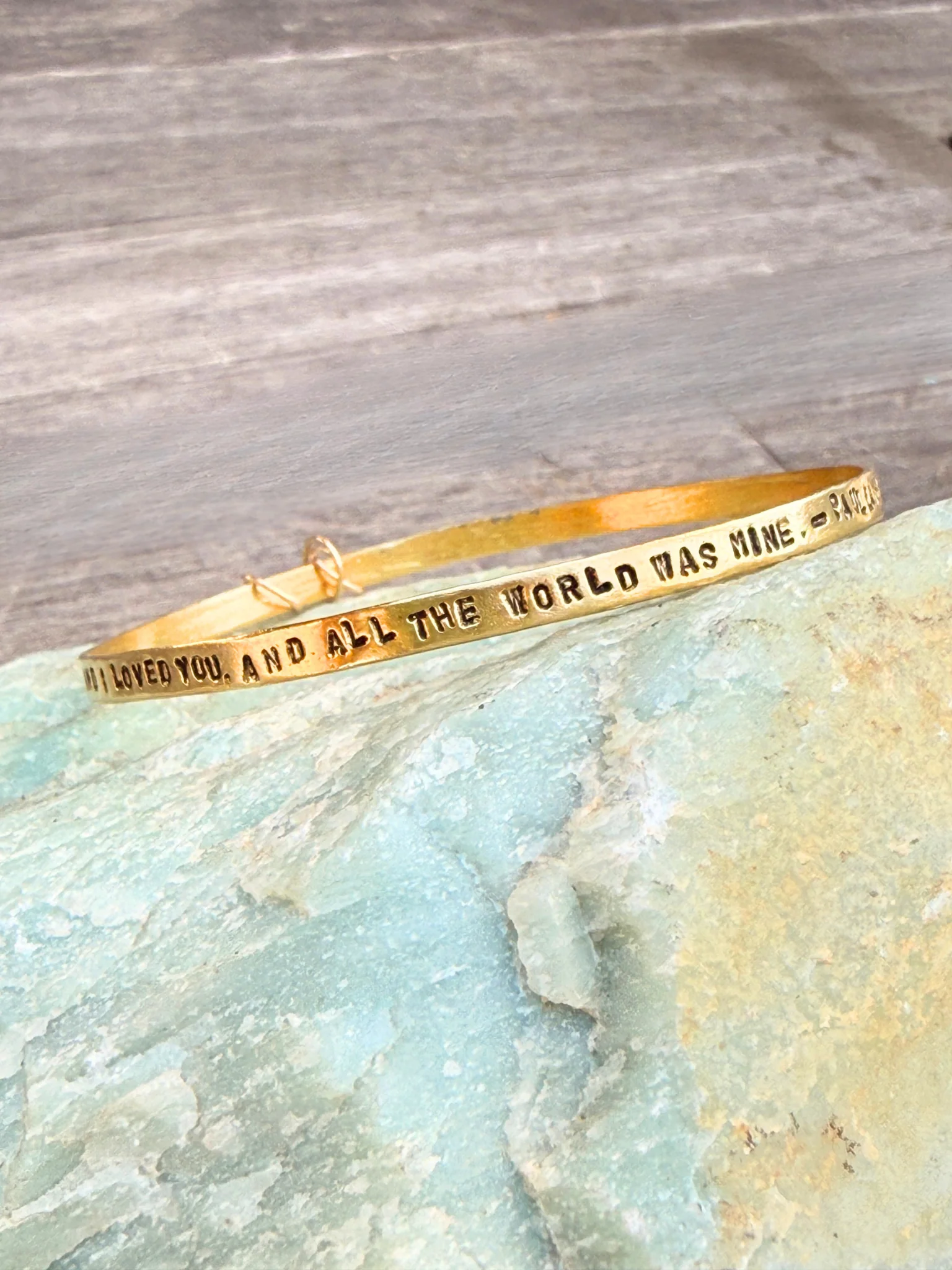 “And All the World Was Mine” Gold Bracelet - Image 7