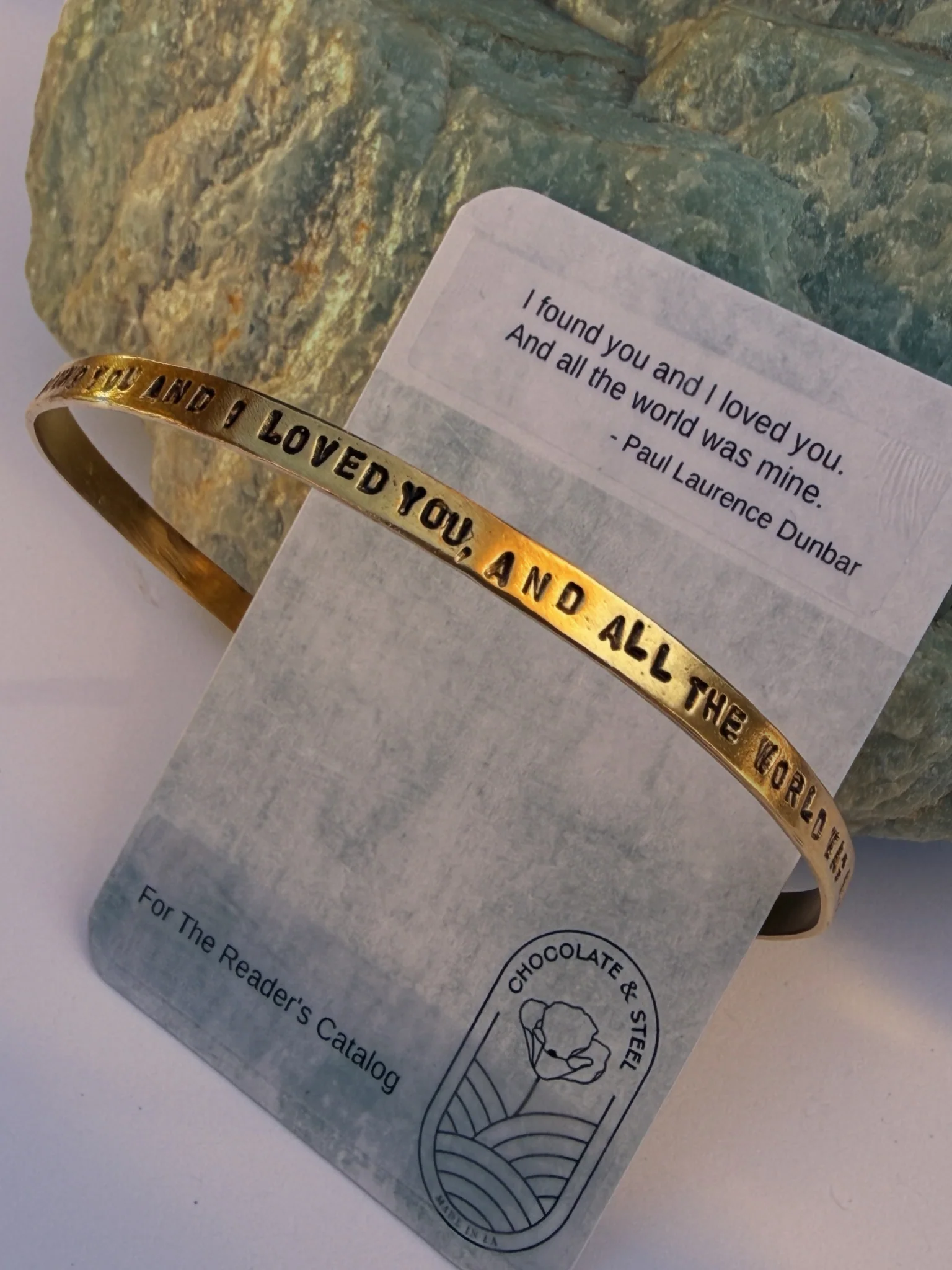 “And All the World Was Mine” Gold Bracelet - Image 8