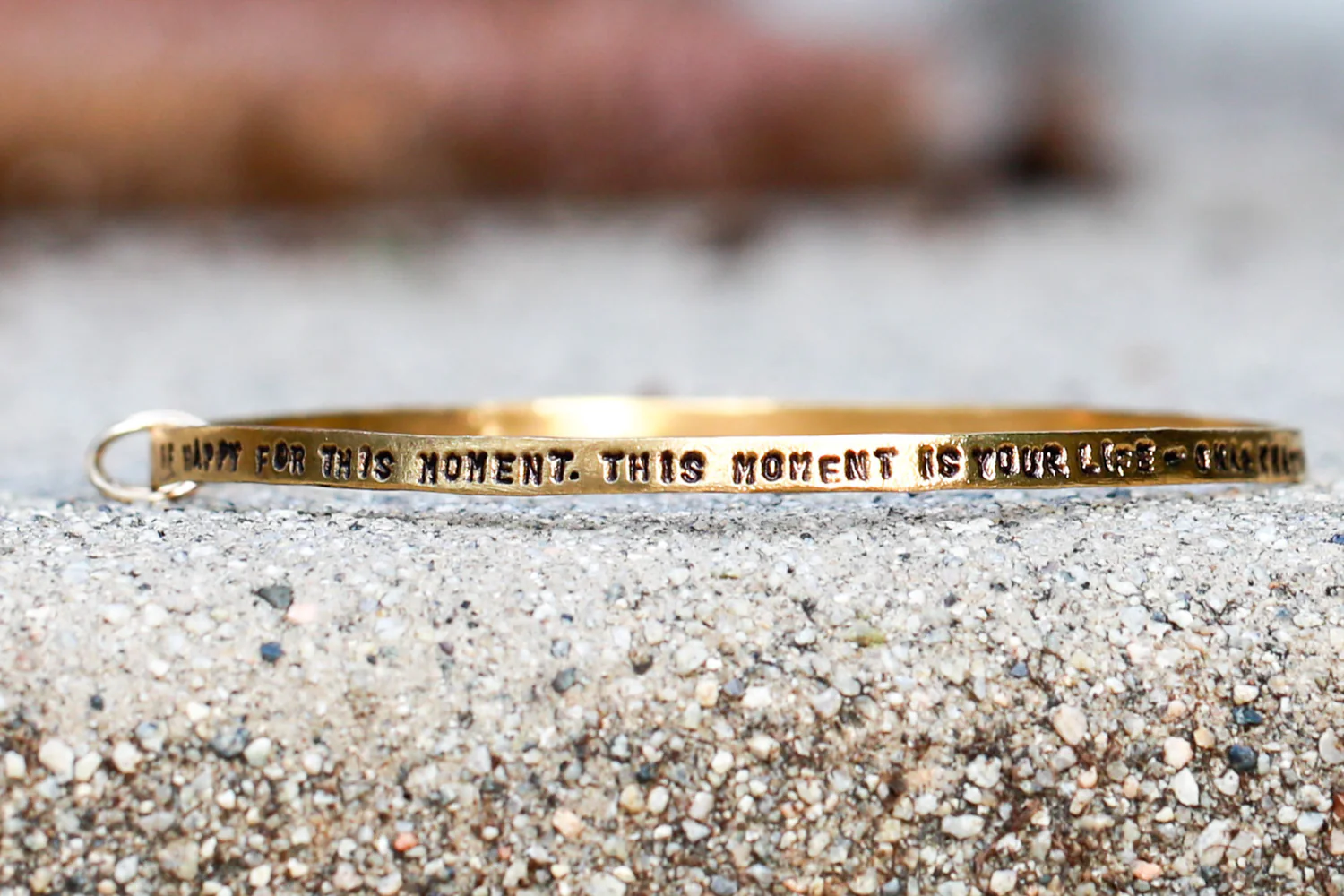 “Be Happy for This Moment” Gold Bracelet - Image 10