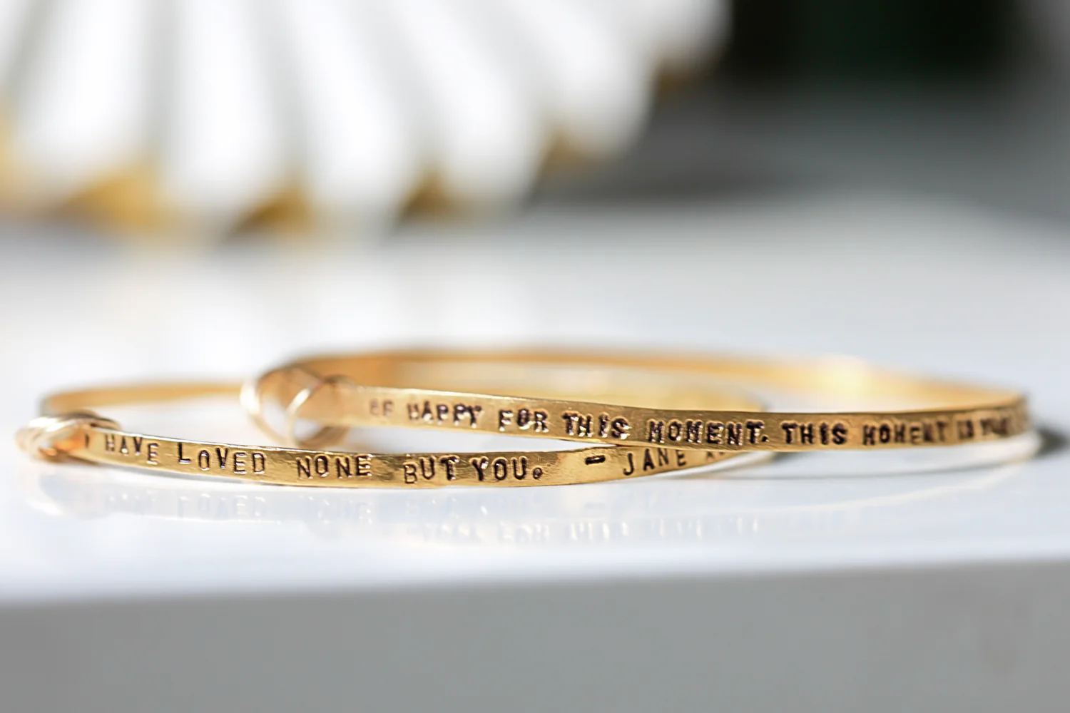 “Be Happy for This Moment” Gold Bracelet - Image 11