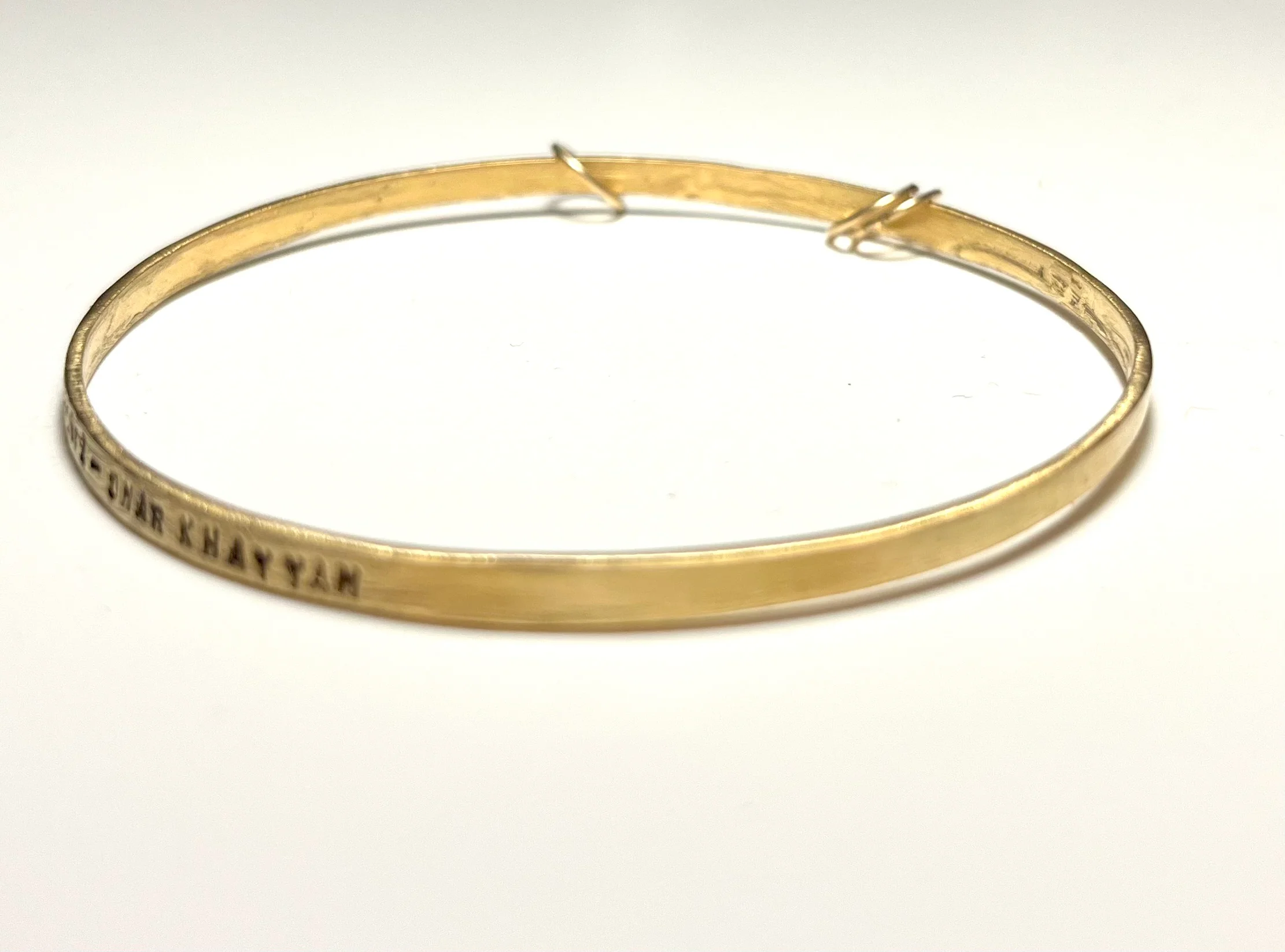 “Be Happy for This Moment” Gold Bracelet - Image 4