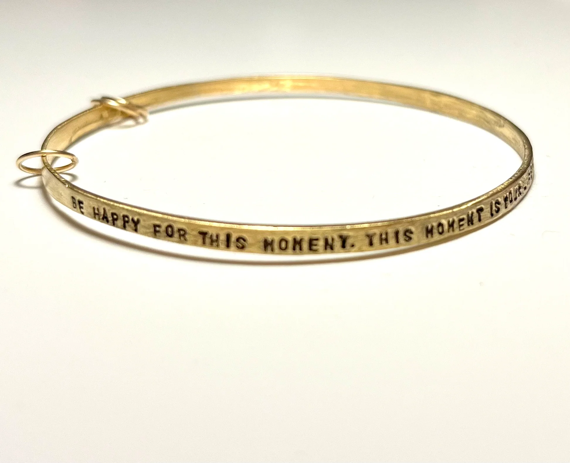 “Be Happy for This Moment” Gold Bracelet - Image 5