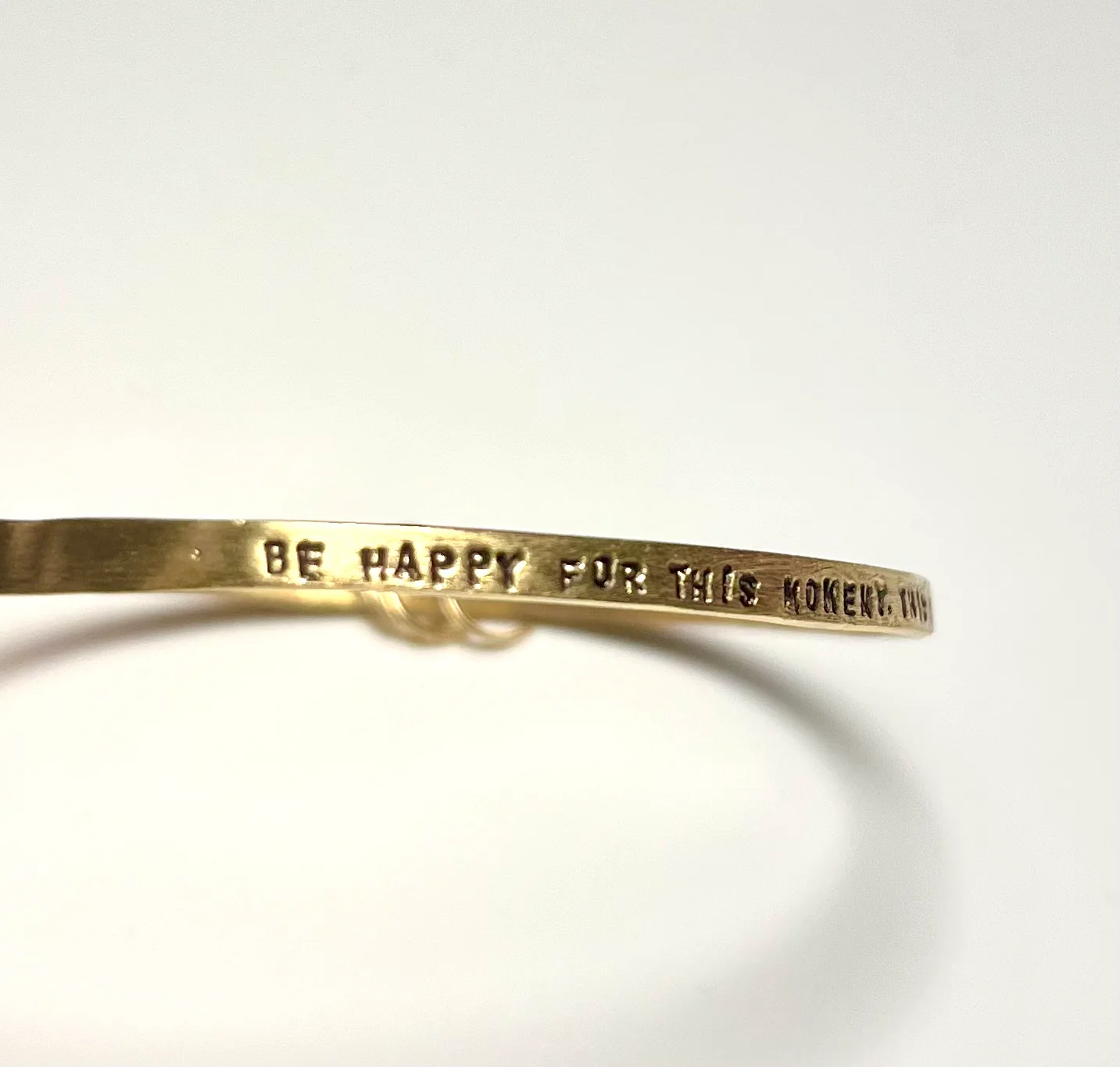 “Be Happy for This Moment” Gold Bracelet - Image 6