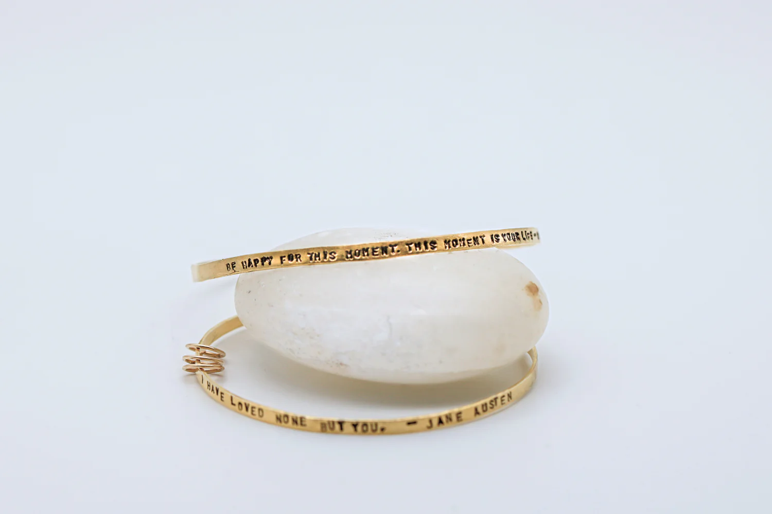 “Be Happy for This Moment” Gold Bracelet - Image 7