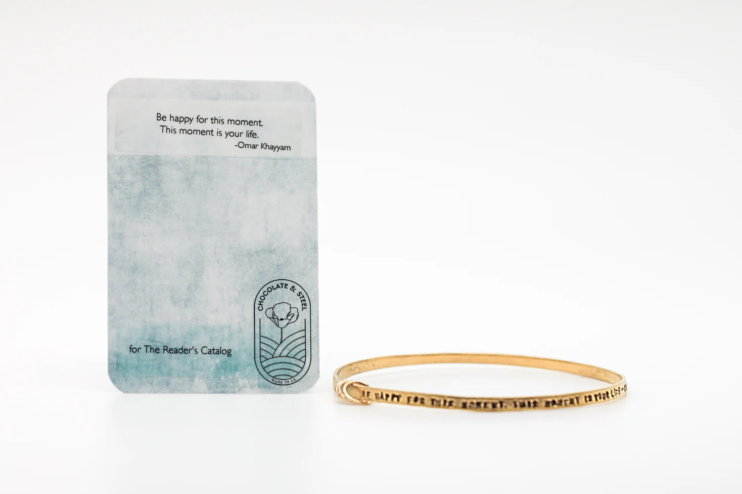 “Be Happy for This Moment” Gold Bracelet - Image 9