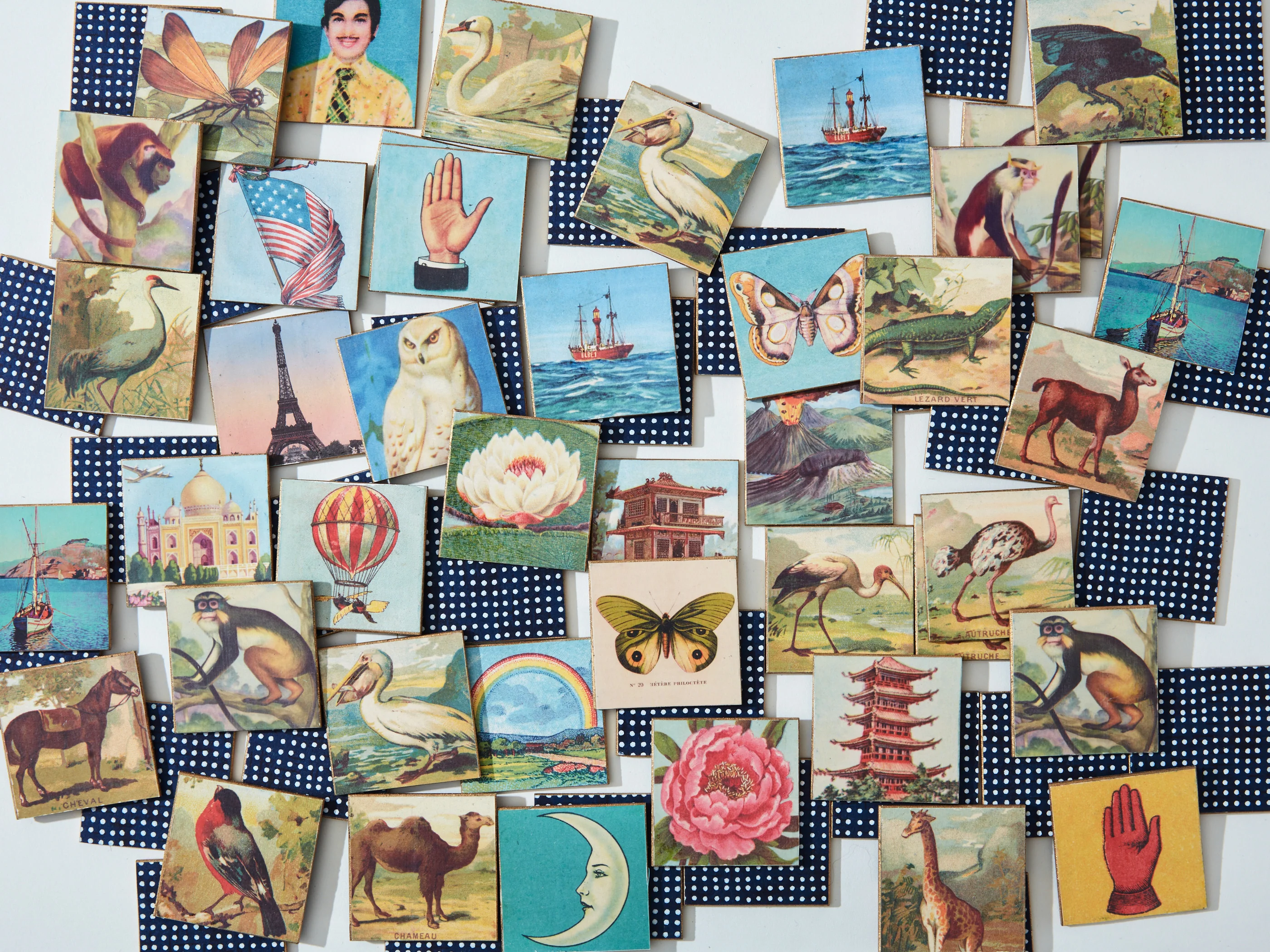 Handmade Memory Game with Vintage Imagery - Image 13