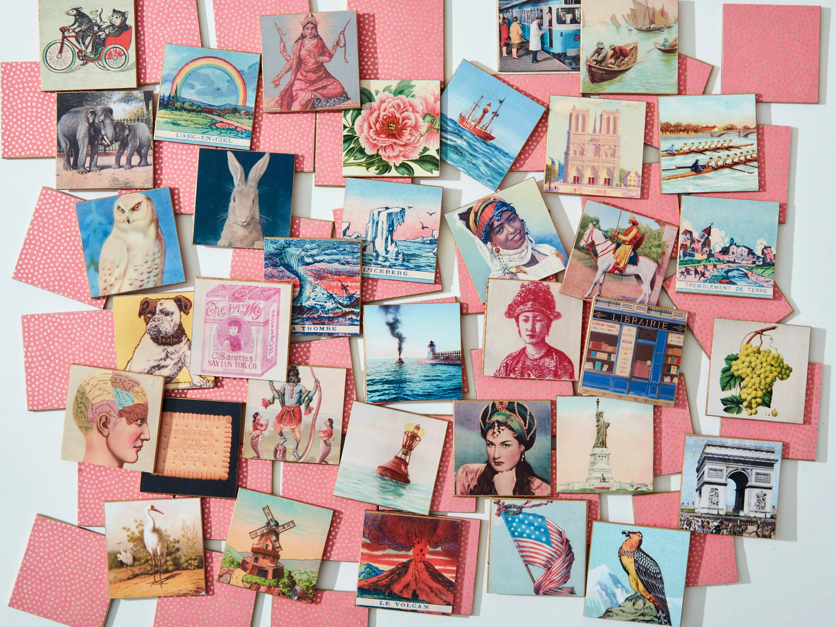 Handmade Memory Game with Vintage Imagery - Image 20