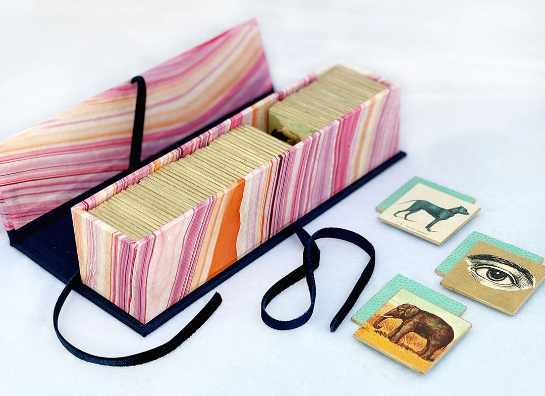 Handmade Memory Game with Vintage Imagery - Image 8