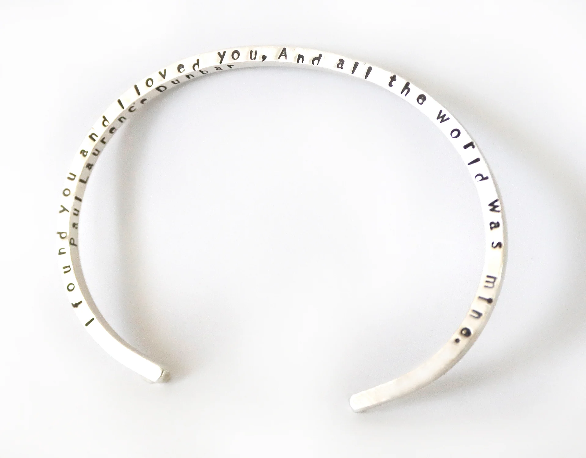 “And All the World Was Mine” Silver Bracelet - Image 3
