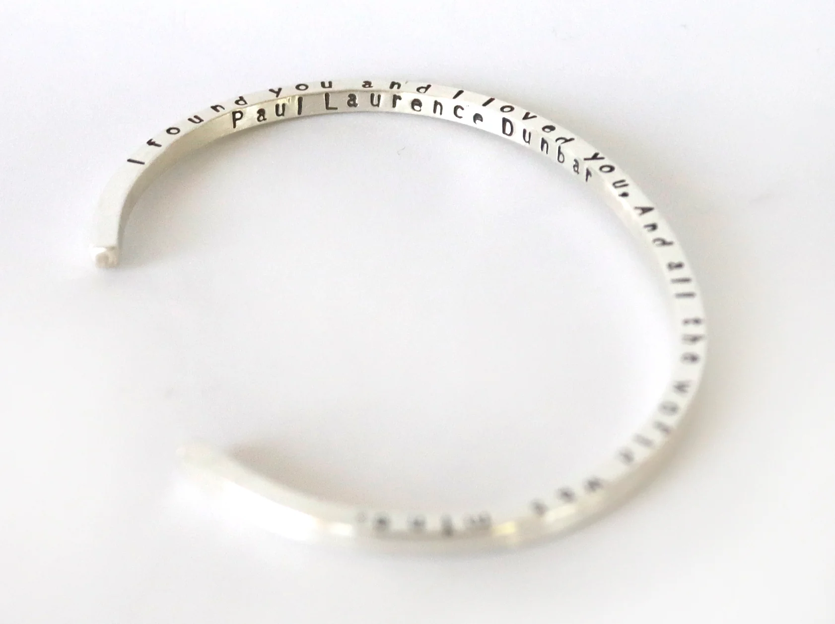 “And All the World Was Mine” Silver Bracelet - Image 4