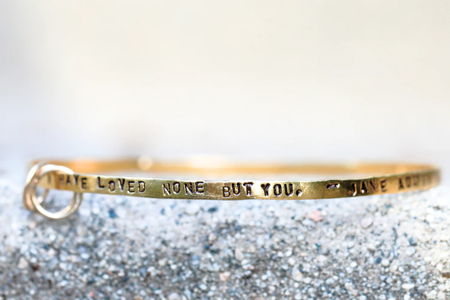 “I Have Loved None But You” Jane Austen Bracelet - Image 4