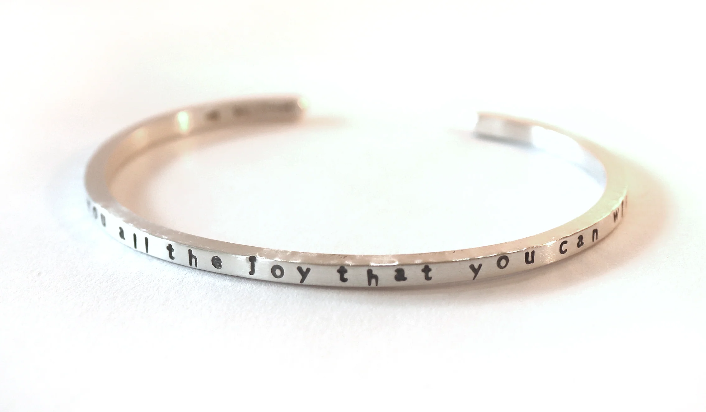 “I Wish You All the Joy” Silver Shakespeare Bracelet - Image 5