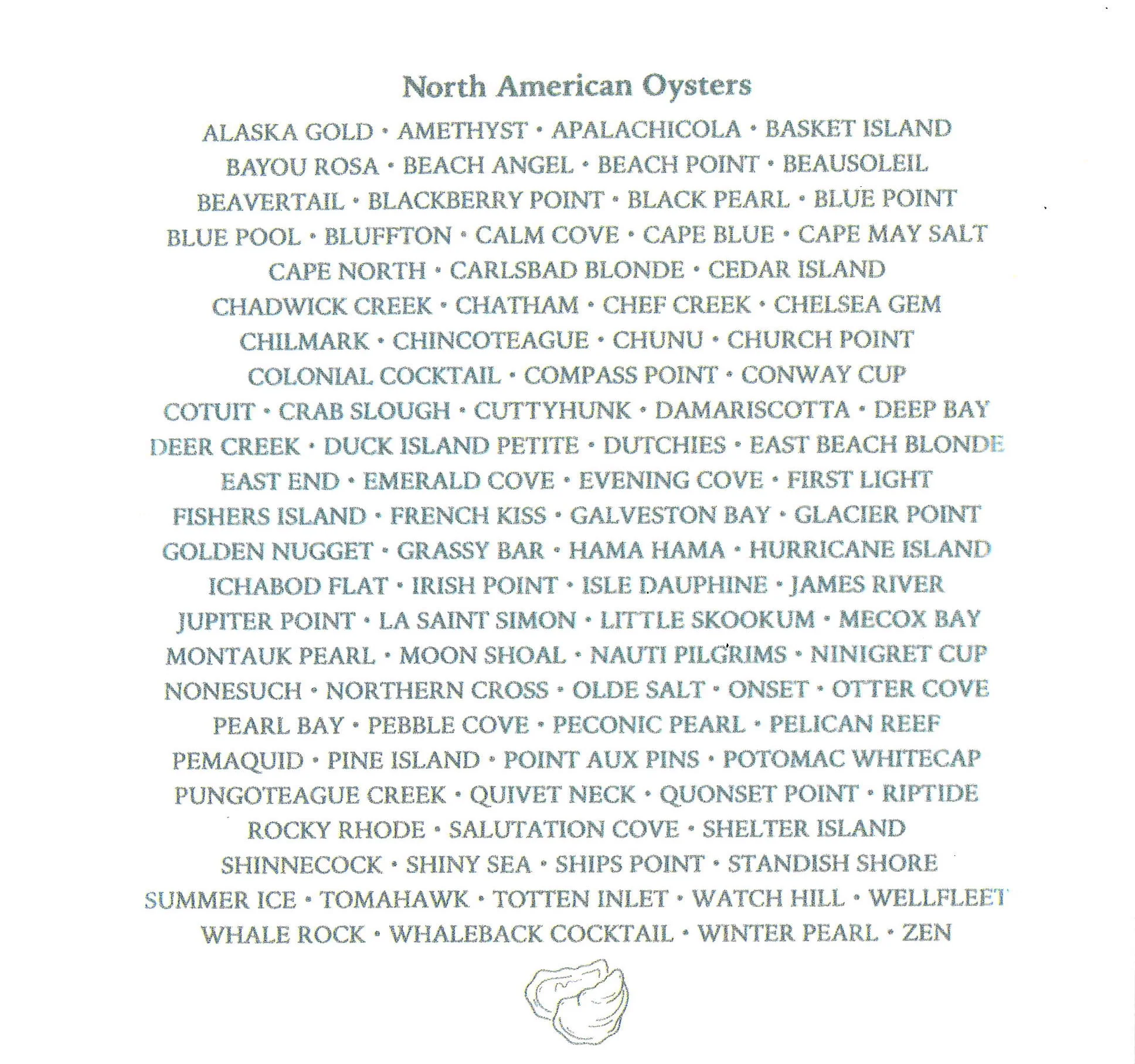 North American Oyster Luncheon Napkins - Image 3