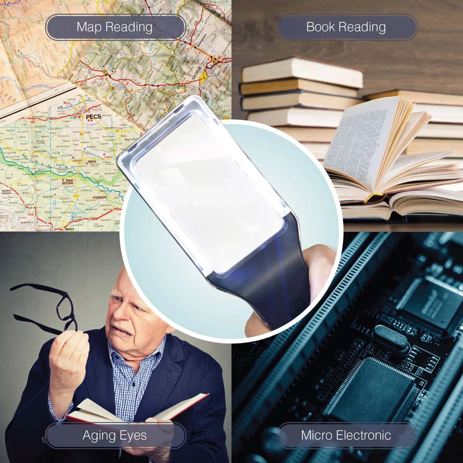 Rechargeable Handheld Dimmable Magnifier - Image 5