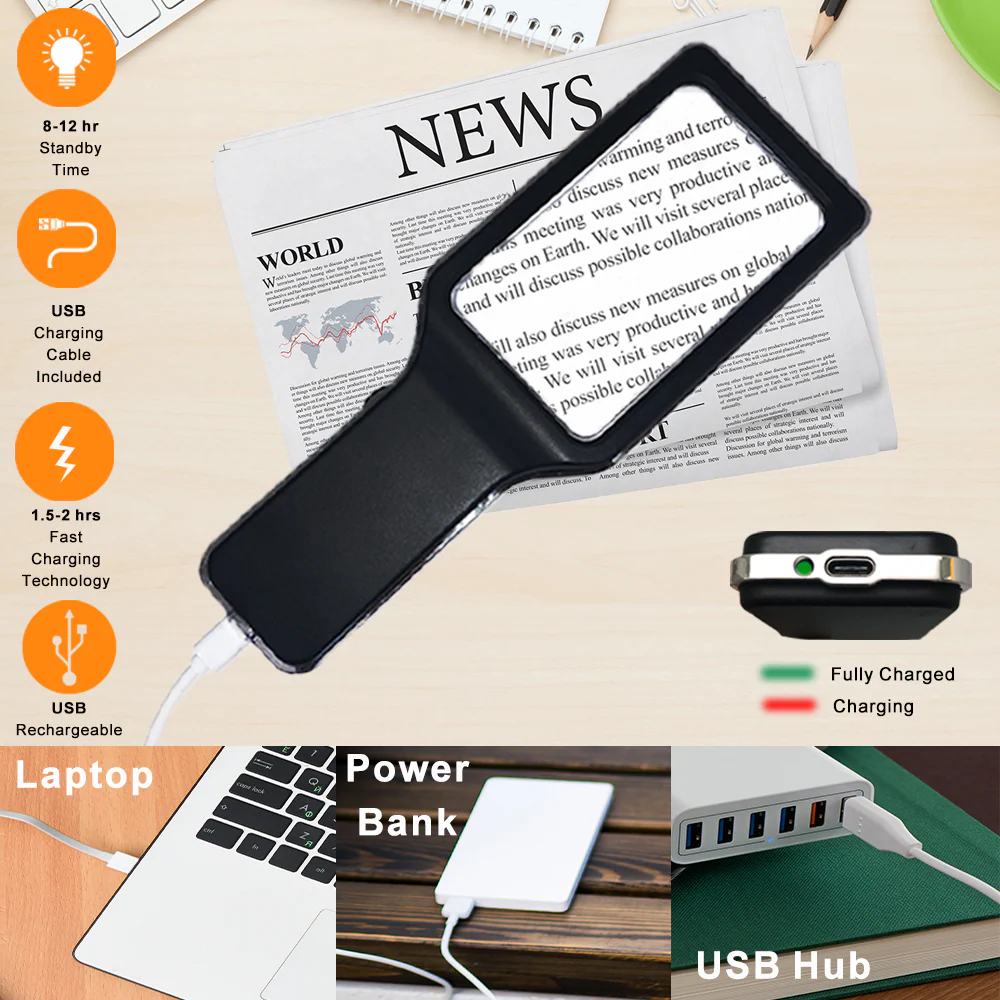 Rechargeable Handheld Dimmable Magnifier - Image 7