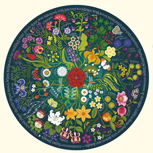 Shakespeare’s Flowers: 1,000-Piece Puzzle - Image 3