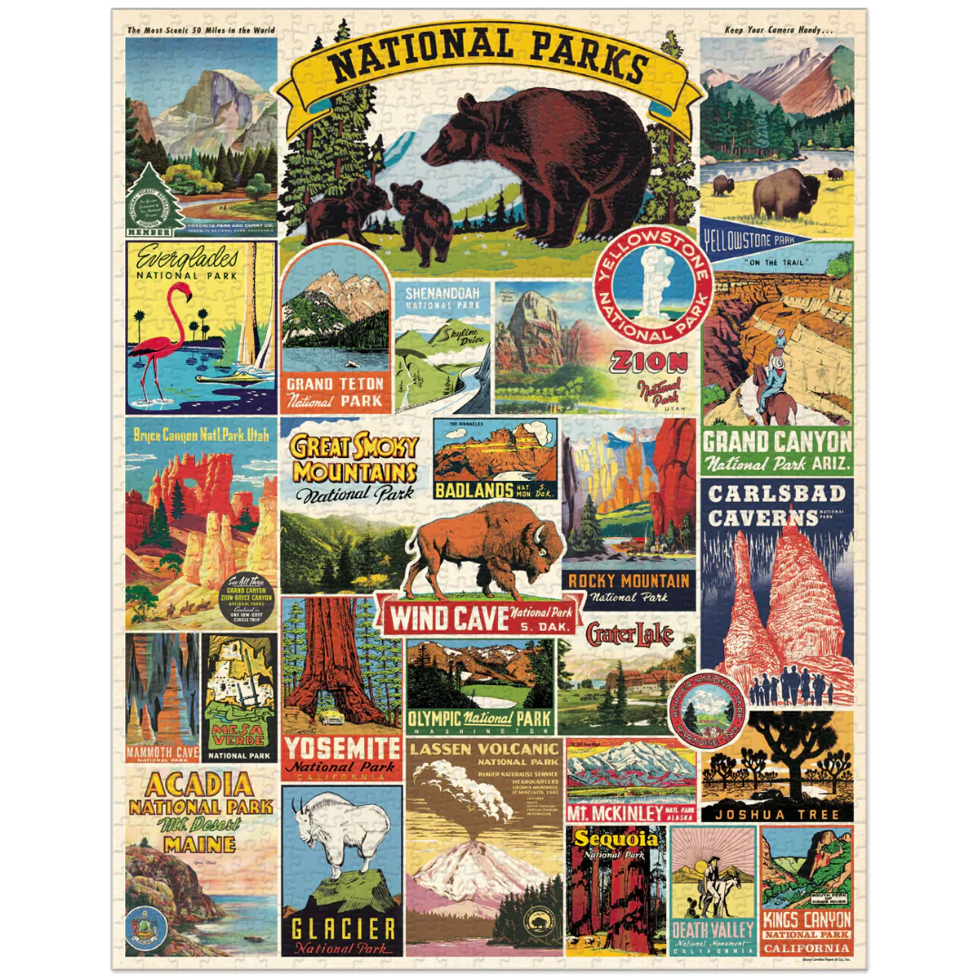 National Parks Vintage Posters: 1,000-Piece Puzzle - Image 2