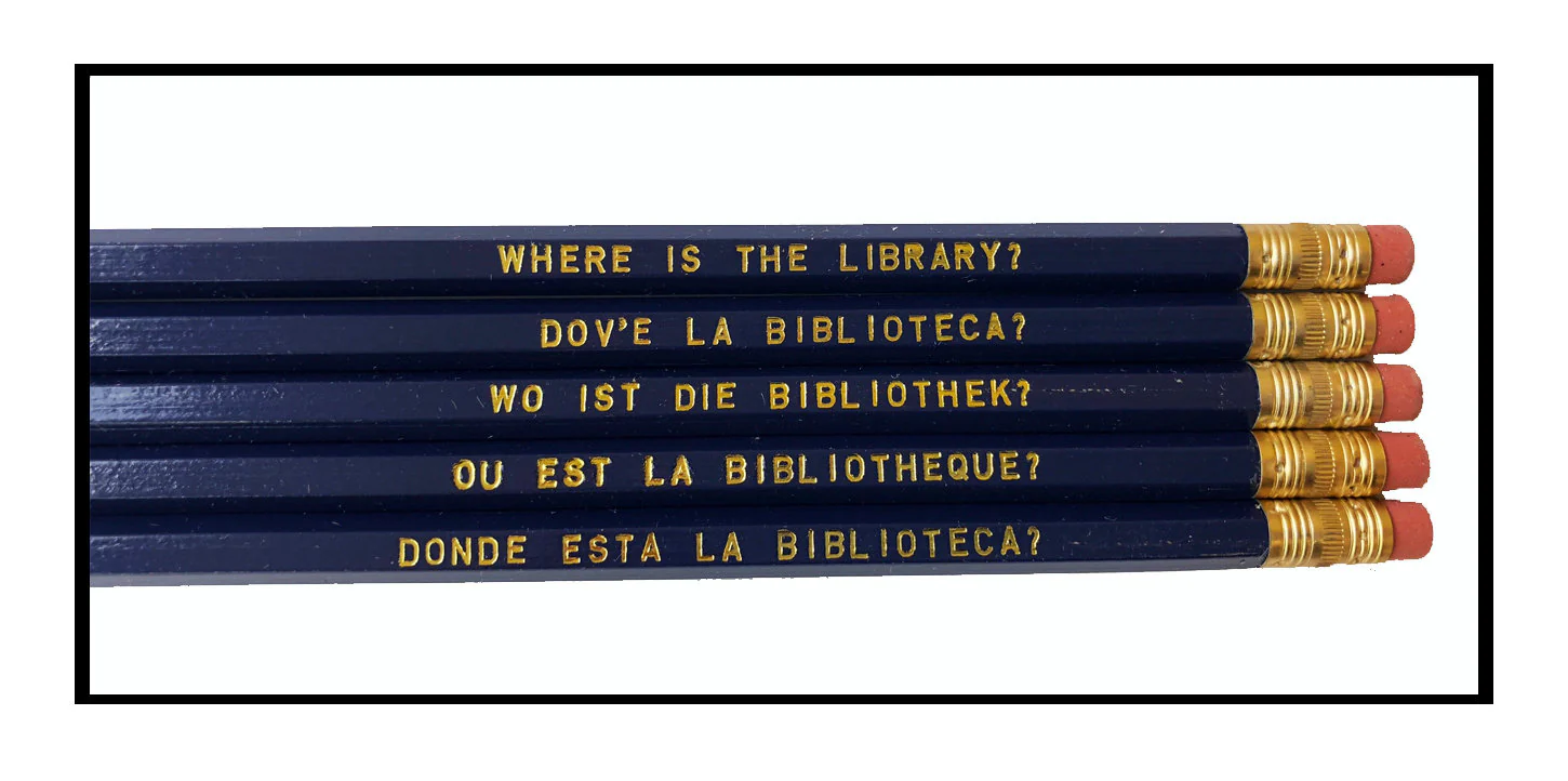 “WHERE IS THE LIBRARY?” Language Pencils - Image 3
